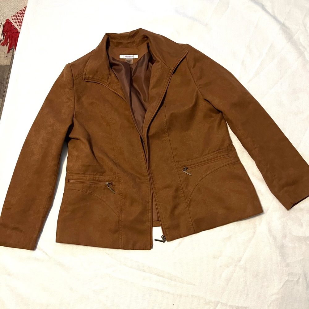 Ladies TanJay Zip up Blazer Size 14